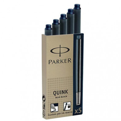 Recambio Pluma EstilogrÃ¡fica Parker Azul - Negro 5 ud