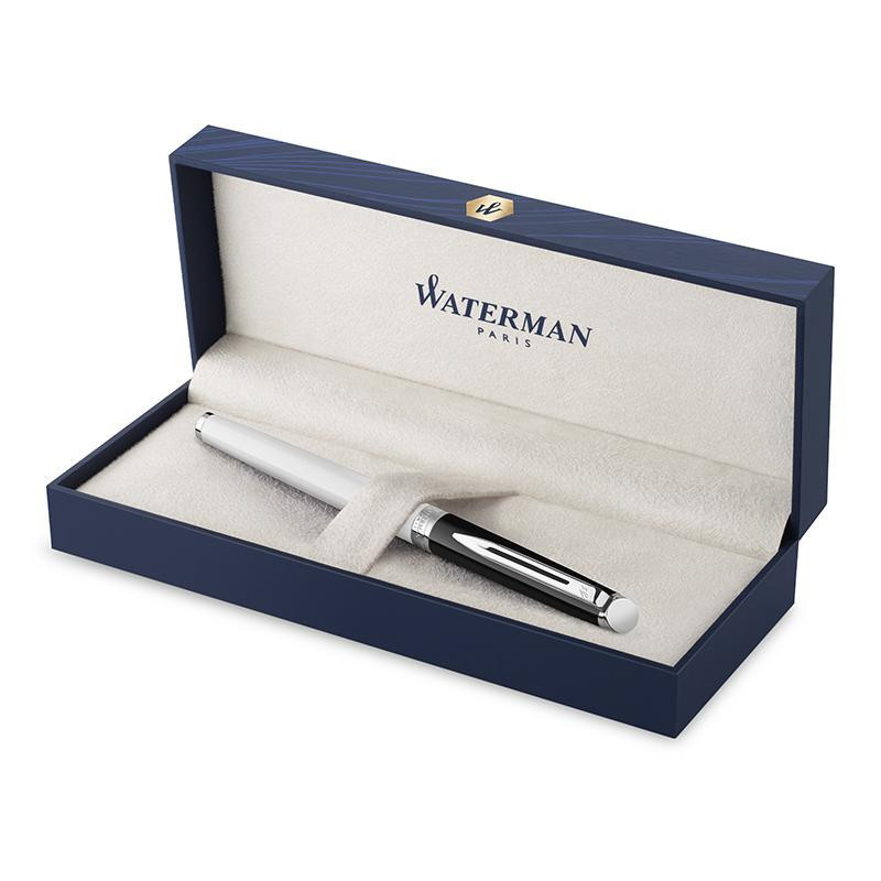 Pluma EstilogrÃ¡fica Waterman HÃ©misphÃ¨re Punta Fina Negro y Blanco