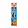 LÃ¡pices KeyRoad Black Pencil Triangular HB con goma / 12 unid