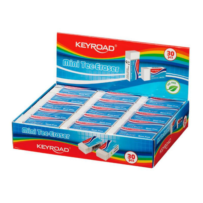 Goma de borrar KeyRoad Tec-Eraser mini / 30 unid