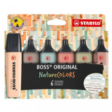 Rotulador Fluorescente Stabilo Boss Colores Surtidos Nature BlÃ­ster 6 ud.