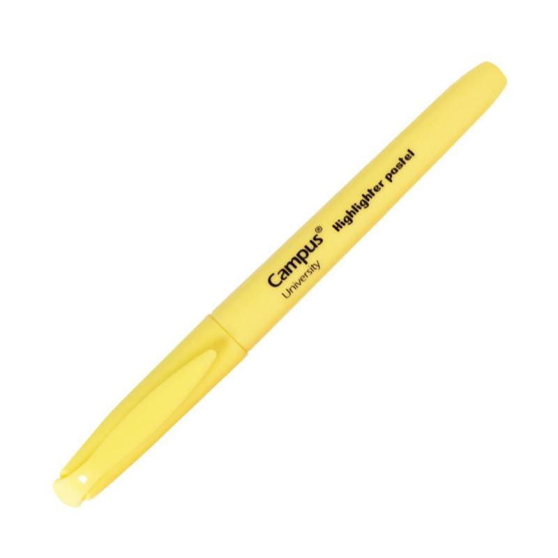 Marcador Fluorescente Pen Highlighter Campus University Amarillo Pastel