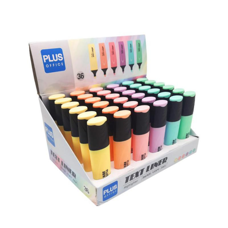 Marcador Fluorescente Plus Office TextLiner 3.2 Pastel Expositor 36 ud.