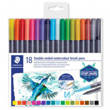 Rotulador Staedtler Doble Punta Acuarelable 3001 /18 ud.