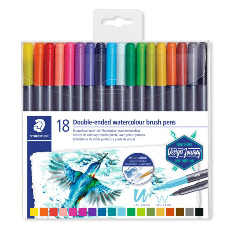 Rotulador Staedtler Doble Punta Acuarelable 3001 /18 ud.