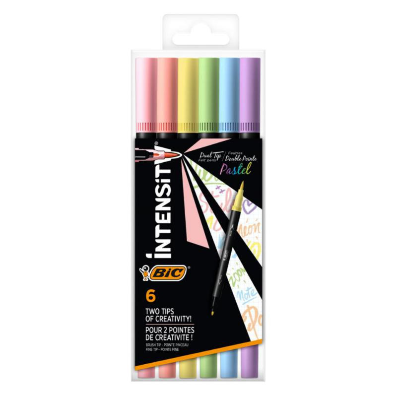 Rotulador Bic Intensity Doble Punta 6 Colores Pastel