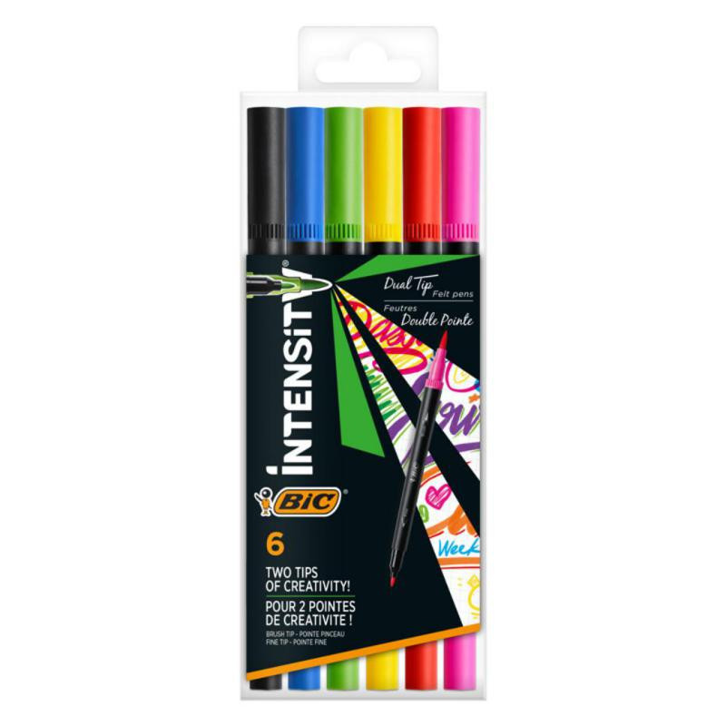 Rotulador Bic Intensity Doble Punta 6 Colores Vivos