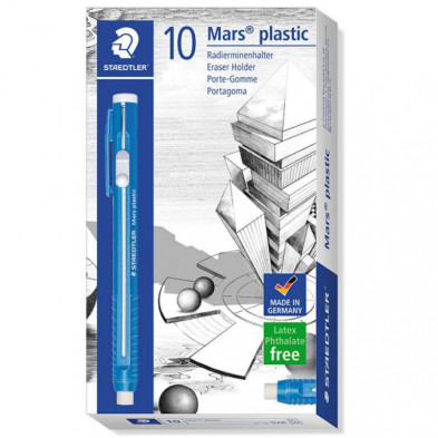 Portagomas Staedtler Mars Plastic Azul