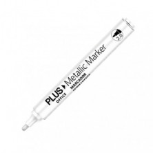 Rotulador Especial Plus Office Metallic Marker 2 mm. Blanco