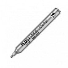 Rotulador Especial Plus Office Metallic Marker 2mm. Plata