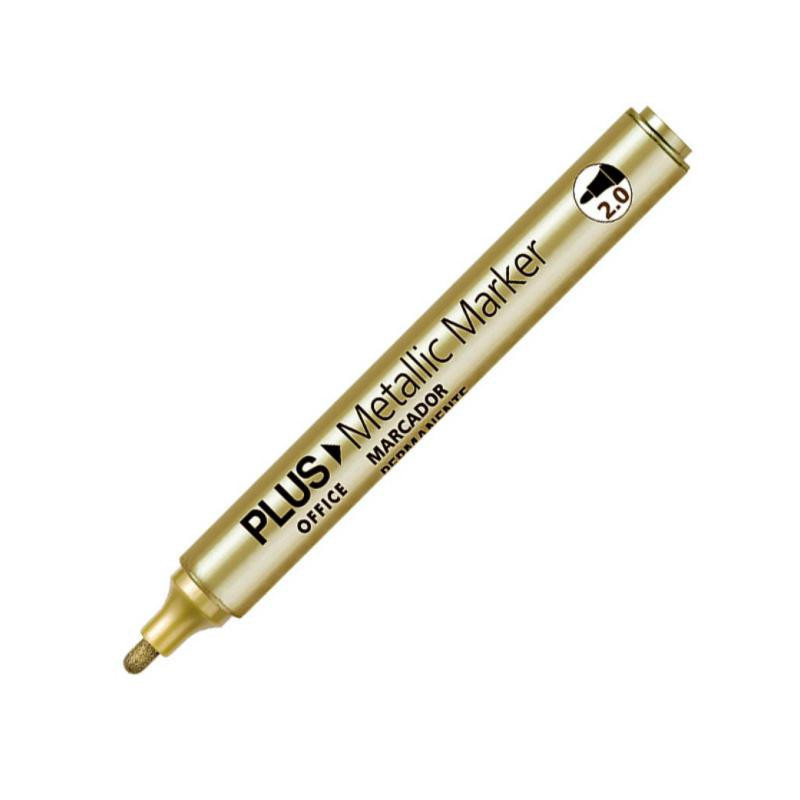 Rotulador Especial Plus Office Metallic Marker 2mm. Oro