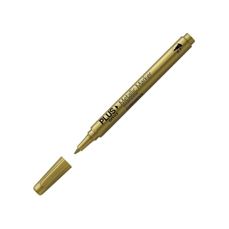 Rotulador Especial Plus Office Metallic Marker 0,7 mm. Oro