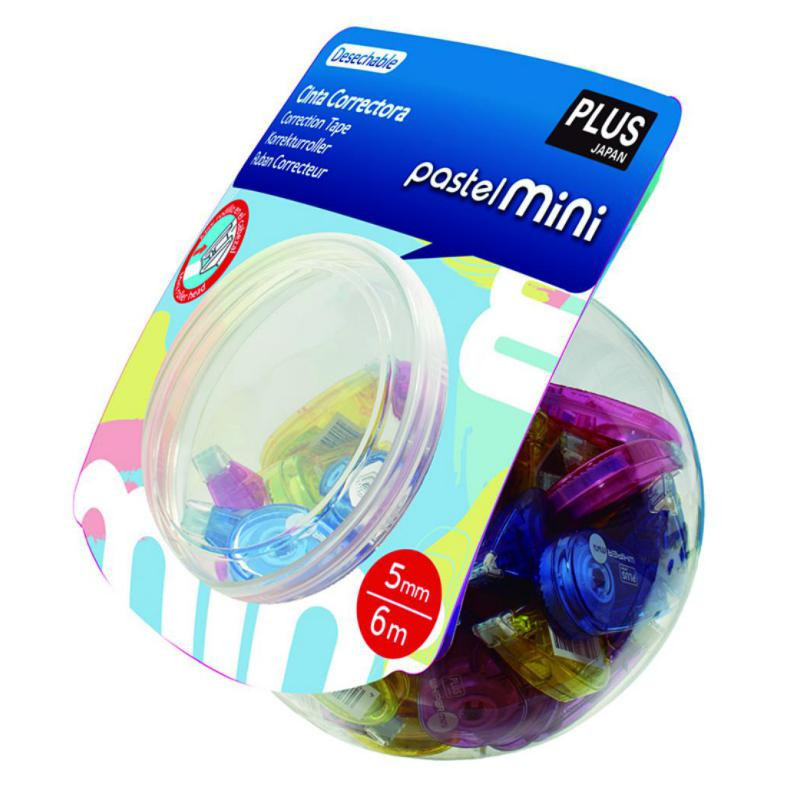 Corrector en Cinta Plus Whiper Mini Paste 4,2mm x 6m Colores Surtidos