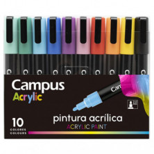 Rotuladores AcrÃ­licos Campus Acrylic 10 colores BÃ¡sicos