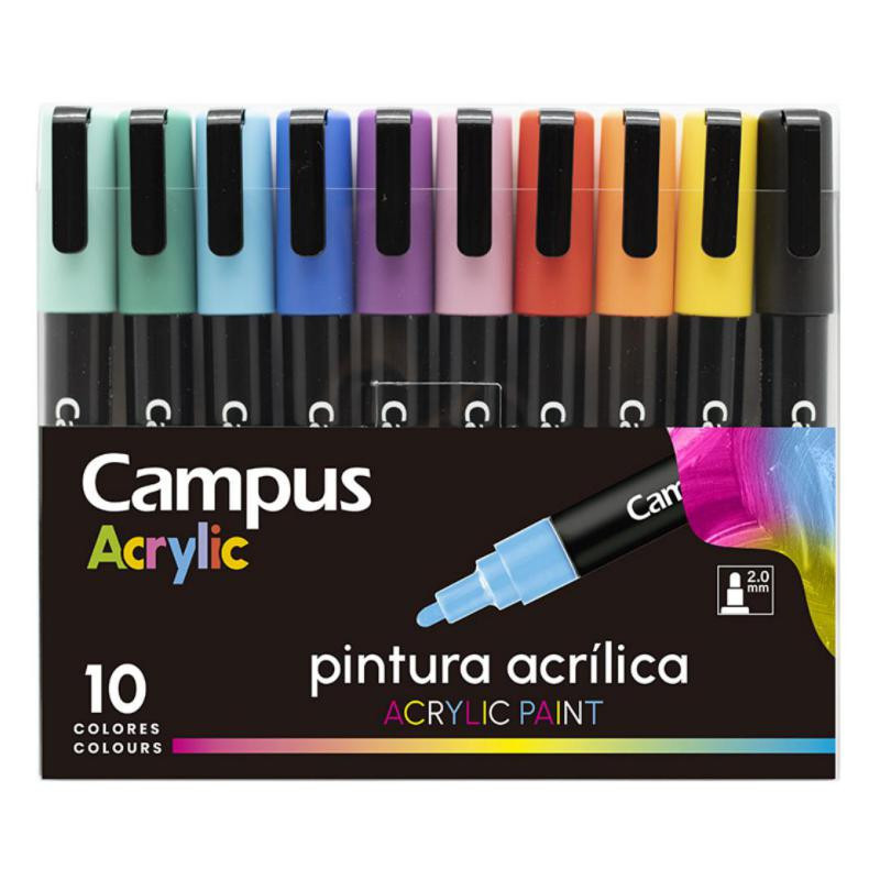 Rotuladores AcrÃ­licos Campus Acrylic 10 colores BÃ¡sicos