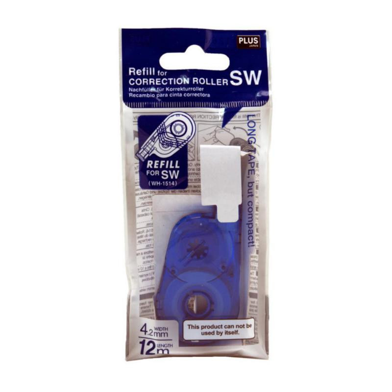 Recambio Corrector en Cinta Plus Whiper Switch 4,2mm x 12m Azul BlÃ­ster /1 ud.