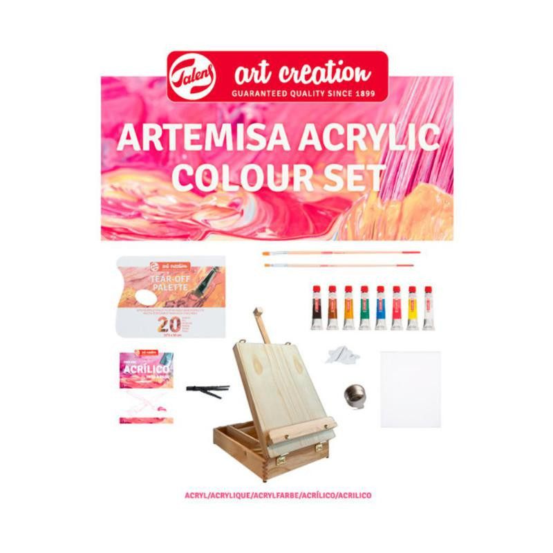 Set Talens Artemisa Acrilico + Caballete 17 ud.