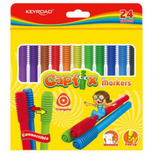 Rotuladores KeyRoad Capfix 24 colores