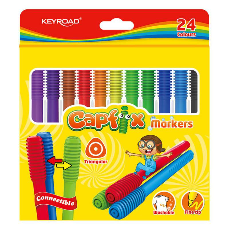 Rotuladores KeyRoad Capfix 24 colores