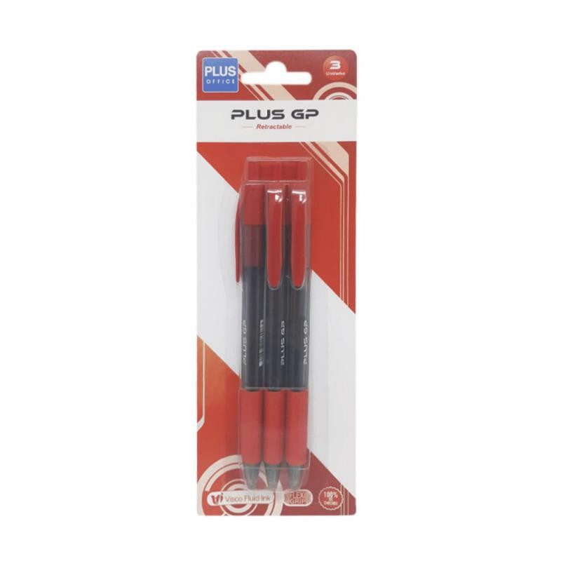 BolÃ­grafo Tinta Viscosidad Extrema Plus Office Trio GP Rojo BlÃ­ster /3 ud.