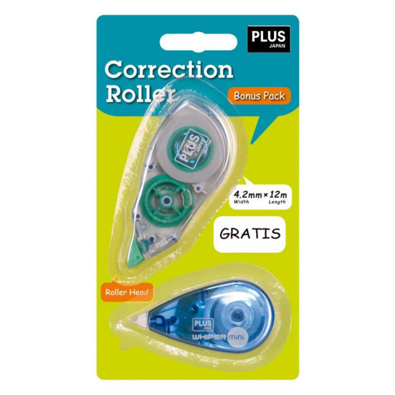 Corrector en Cinta Plus TW 4,2mm x 12m + Whiper Mini BlÃ­ster /2 ud.