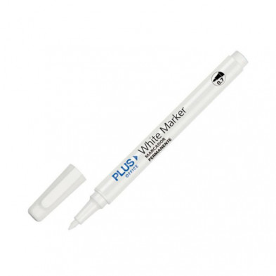 Rotulador Especial Plus Office Metallic Marker 0,7 mm. Blanco