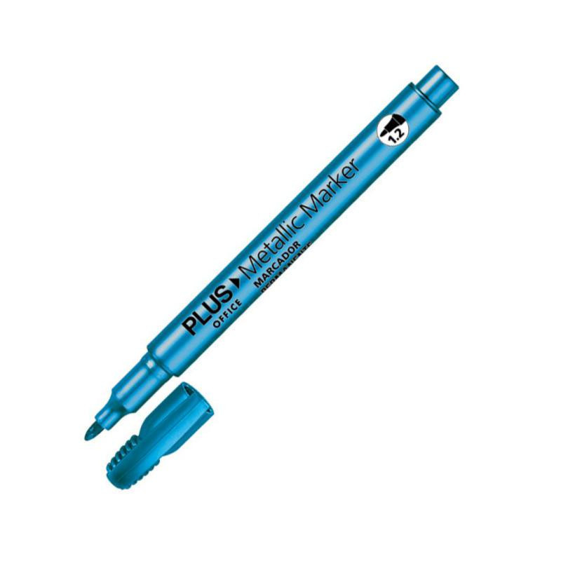 Rotulador Especial Plus Office Metallic Marker 1,2 mm. Azul