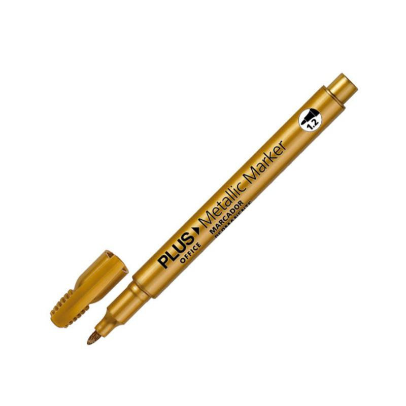 Rotulador Especial Plus Office Metallic Marker 1,2 mm. Oro