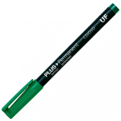 Rotulador Permanente Plus Office Permanent Ultra Fino 0,4 mm. Verde