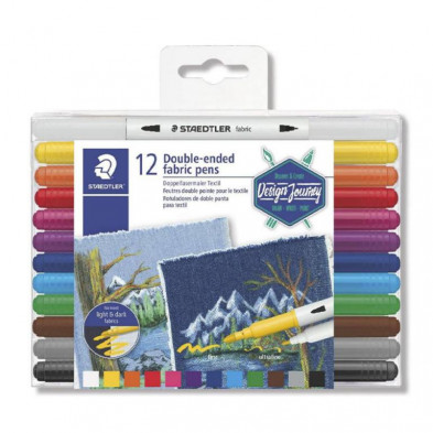 Rotulador de Doble Punta Textil StaedtlerÂ Caja /12 ud.