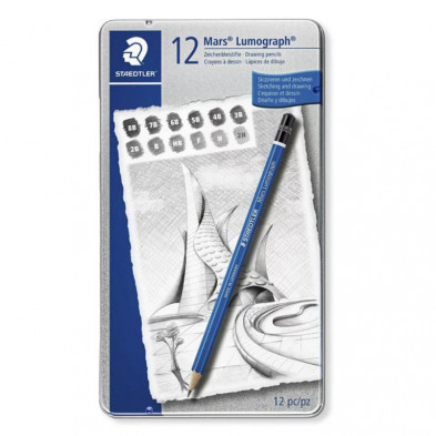 LÃ¡pices de Dibujo Staedtler MarsÂ LumographÂ 100 Caja /12 ud.