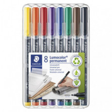 Rotulador Permanente Staedtler Lumocolor Fino 0,6 mm. Colores Surtidos BlÃ­ster /8 ud.