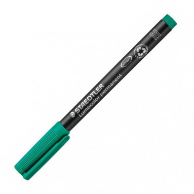 Rotulador Permanente Staedtler Lumocolor Medio 1 mm. Verde