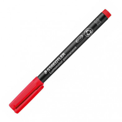 Rotulador Permanente Staedtler Lumocolor Medio 1 mm. Rojo