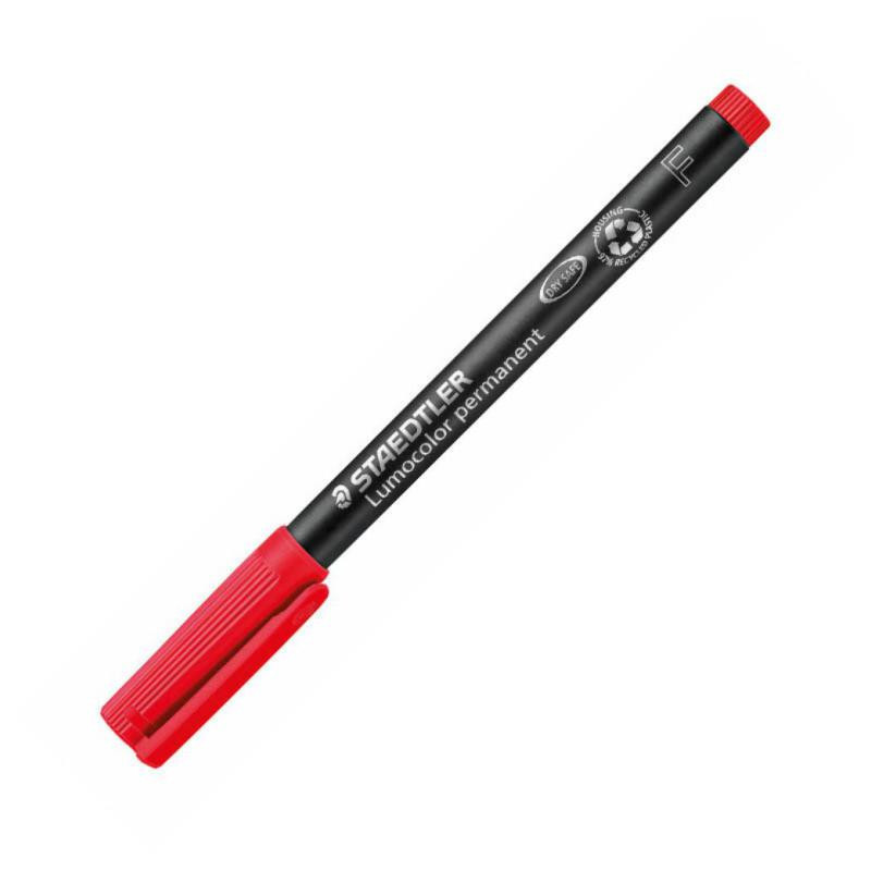 Rotulador Permanente Staedtler Lumocolor Fino 0,6 mm. Rojo