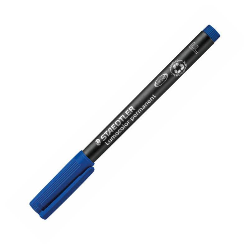 Rotulador Permanente Staedtler Lumocolor Fino 0,6 mm. Azul