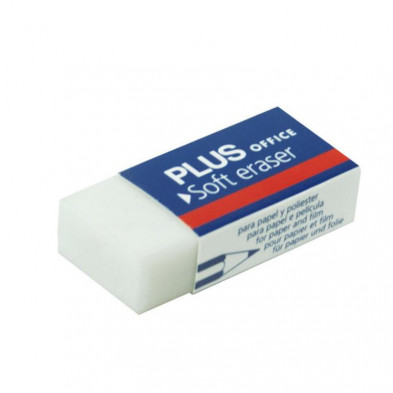 Goma de Borrar Plus Office Soft US30 Blanco