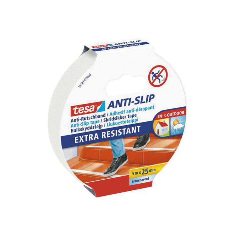 Cinta Antideslizante Tesa Transparente 25 mm x 5 m