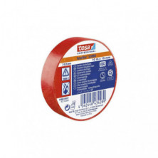 Cinta America Tesa Professional Soft PVC Rojo 15 mm x 10 m