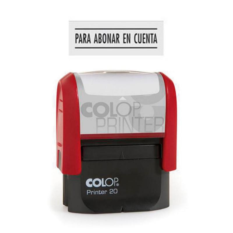 Sello AutomÃ¡tico Colop Printer 20 "para Abonar en Cuenta" Negro