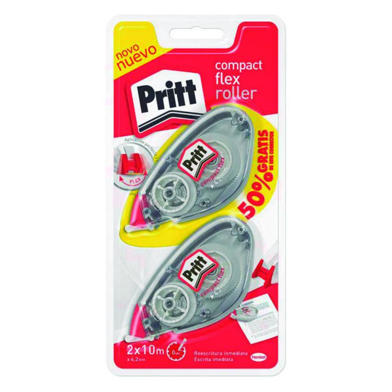 Corrector en Cinta Pritt Compact Flex Roller 4,2mm x 10m BlÃ­ster /2 ud.