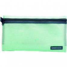 Bolsa Multiusos Campus University con Cremallera 230x130 mm. Verde