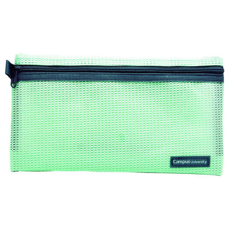 Bolsa Multiusos Campus University con Cremallera 230x130 mm. Verde