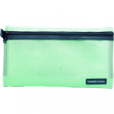 Bolsa Multiusos Campus University con Cremallera 230x130 mm. Verde