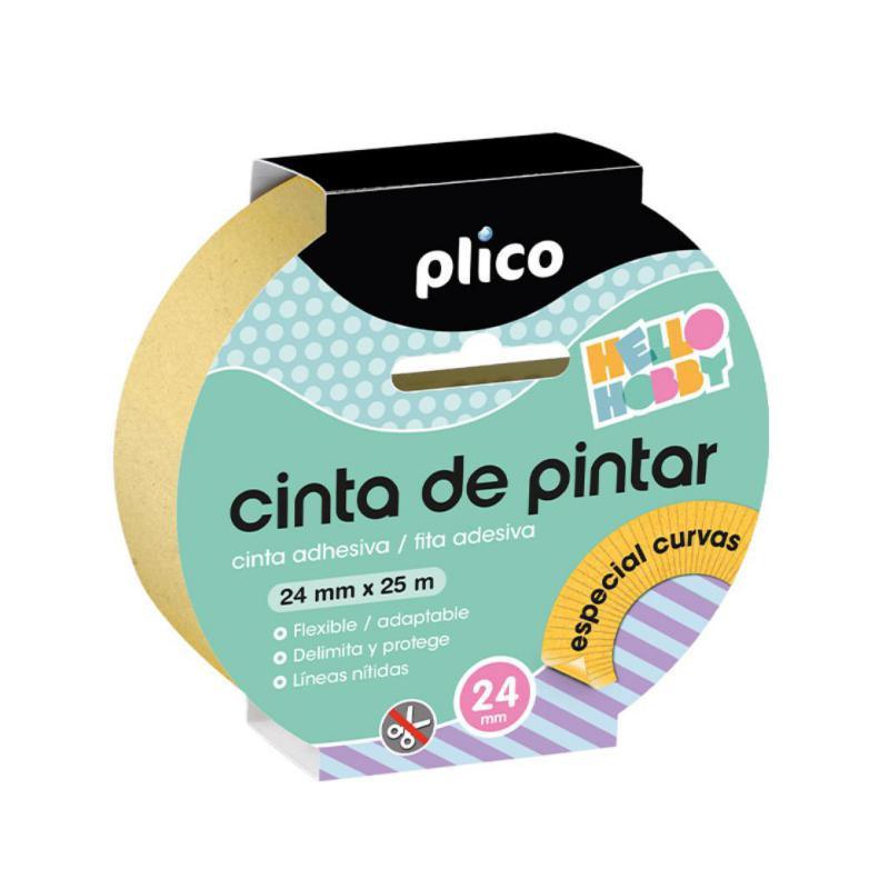 Cinta Adhesiva de Pintar Plico Especial Curvas 24 mm x 25 m