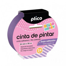 Cinta Adhesiva de Pintar Plico Baja Adhesion 24 mm x 50 m