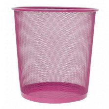 Papelera de Rejilla Plus Office 13L Rosa