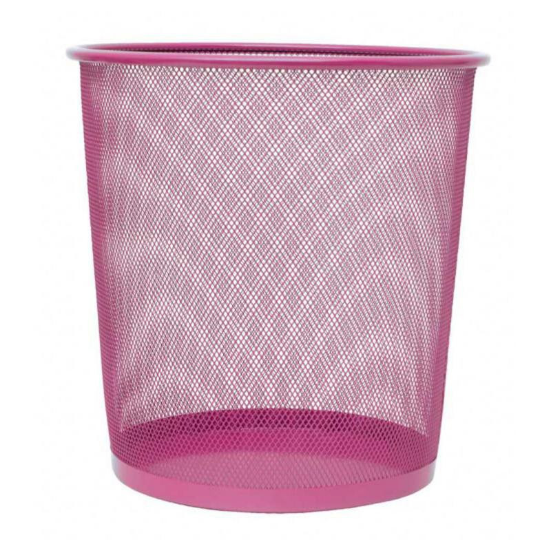 Papelera de Rejilla Plus Office 13L Rosa