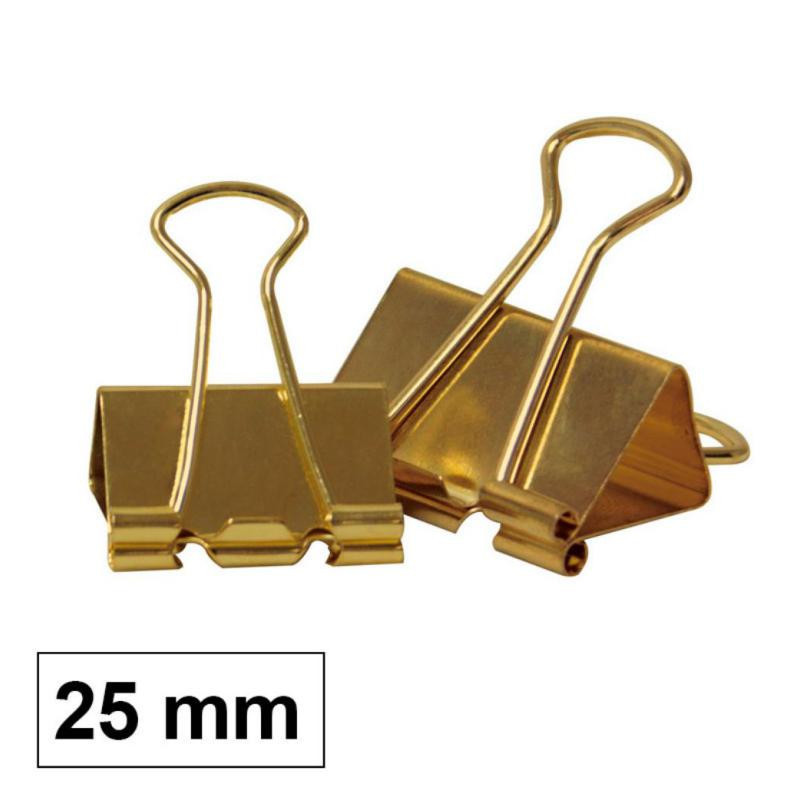 Pinza Sujetapapeles Reversible Plus Office Dorado 42x25 mm /12 ud.