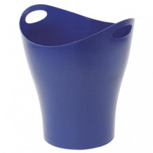 Papelera Ovalada Material Reciclado Plus Office 14L Azul